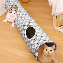Load image into Gallery viewer, Cat Channel Soft Foldable Moon Star Kitten Luminous Tunnel Pet Collapsible Hideout Tunnel Tube with Plush Ball for Small Animals
