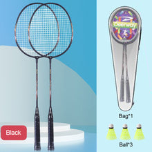 Load image into Gallery viewer, Badminton Racket Set Ultralight Iron Alloy Adult Match Training Racket With Racket Bag And 3 Badmintons
