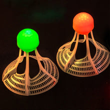 Load image into Gallery viewer, 1PC Night Luminous Windproof Badminton Ball With LED Light Outdoor Nylon Plastic Ball For Badminton Training
