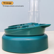 Load image into Gallery viewer, Cat Bowl Double Bowl Drinking Raised Stand Dish Bowls For Cats Automatic Food &amp; Water Dispenser 3-in-1 Pet Supplies
