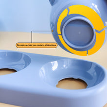 Load image into Gallery viewer, Cat Bowl Double Bowl Drinking Raised Stand Dish Bowls For Cats Automatic Food &amp; Water Dispenser 3-in-1 Pet Supplies

