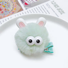 Load image into Gallery viewer, Cute Big Eye Fur Ball Hair Clip Plush Hairpins Kids Hair Accessories Children Lovely Barrettes Antenna Headdress Women
