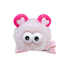 Load image into Gallery viewer, Cute Big Eye Fur Ball Hair Clip Plush Hairpins Kids Hair Accessories Children Lovely Barrettes Antenna Headdress Women

