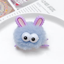 Load image into Gallery viewer, Cute Big Eye Fur Ball Hair Clip Plush Hairpins Kids Hair Accessories Children Lovely Barrettes Antenna Headdress Women
