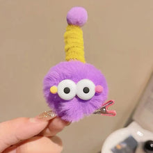 Load image into Gallery viewer, Cartoon Hair Clip Kids Cute Plush Fur Ball Twisting Stick Childrem Hair Pin Barrette Boys Girls Headwear Hair Accessories
