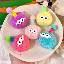 Load image into Gallery viewer, Cartoon Hair Clip Kids Cute Plush Fur Ball Twisting Stick Childrem Hair Pin Barrette Boys Girls Headwear Hair Accessories
