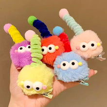 Load image into Gallery viewer, Cartoon Hair Clip Kids Cute Plush Fur Ball Twisting Stick Childrem Hair Pin Barrette Boys Girls Headwear Hair Accessories
