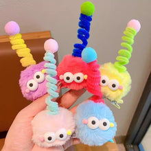 Load image into Gallery viewer, Cartoon Hair Clip Kids Cute Plush Fur Ball Twisting Stick Childrem Hair Pin Barrette Boys Girls Headwear Hair Accessories
