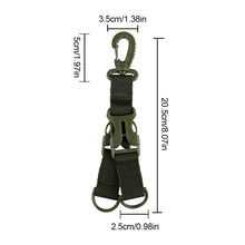 Load image into Gallery viewer, 1PC Outdoor Tactical Double Ring Buckle With Plastic Eagle Hook Multi-Functional Nylon Webbing Hiking Buckle Backpack Keychain
