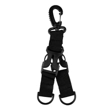 Load image into Gallery viewer, 1PC Outdoor Tactical Double Ring Buckle With Plastic Eagle Hook Multi-Functional Nylon Webbing Hiking Buckle Backpack Keychain
