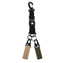 Load image into Gallery viewer, 1PC Outdoor Tactical Double Ring Buckle With Plastic Eagle Hook Multi-Functional Nylon Webbing Hiking Buckle Backpack Keychain
