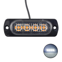 Load image into Gallery viewer, 12V 24V 4Leds Car Warning Light Grill Breakdown Light Car Truck Trailer Beacon Lamp LED Amber Side Light Warning Lamp For Cars
