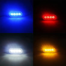 Load image into Gallery viewer, 12V 24V 4Leds Car Warning Light Grill Breakdown Light Car Truck Trailer Beacon Lamp LED Amber Side Light Warning Lamp For Cars
