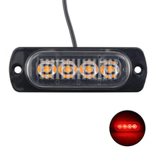 Load image into Gallery viewer, 12V 24V 4Leds Car Warning Light Grill Breakdown Light Car Truck Trailer Beacon Lamp LED Amber Side Light Warning Lamp For Cars
