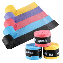 Load image into Gallery viewer, 4Pcs Anti-Slip Tennis Sweat Tape Bicycle Handlebar Badminton Racket Grips Elasticity Sweatband Fishing Rods Dumbbel Protect
