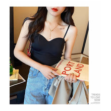 Load image into Gallery viewer, Seamless Camisole for Women Fitness Crop Tops Summer Thin Elegant Sexy All-match Casual One-piece Ice Silk Underwear With Bra Pad
