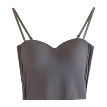 Load image into Gallery viewer, Seamless Camisole for Women Fitness Crop Tops Summer Thin Elegant Sexy All-match Casual One-piece Ice Silk Underwear With Bra Pad
