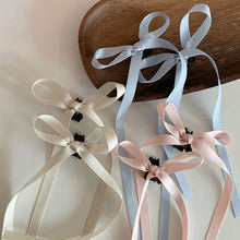 Load image into Gallery viewer, 1Pc Braided Long Bows Ballet Style Hair Clips Ribbons Double Ponytails Cute Headwear Bow Ribbon Hairpin Fashionable Hair Accessories for Girl Headwear
