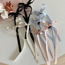 Load image into Gallery viewer, 1Pc Braided Long Bows Ballet Style Hair Clips Ribbons Double Ponytails Cute Headwear Bow Ribbon Hairpin Fashionable Hair Accessories for Girl Headwear
