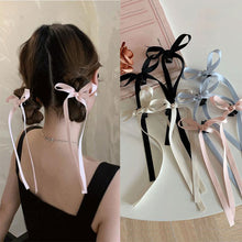 Load image into Gallery viewer, 1Pc Braided Long Bows Ballet Style Hair Clips Ribbons Double Ponytails Cute Headwear Bow Ribbon Hairpin Fashionable Hair Accessories for Girl Headwear
