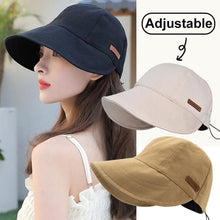 Load image into Gallery viewer, Summer Wide Brim Fisherman Hat Women Foldable Sunshade Visors Fisherman Cap Female Adjustable Outdoor Sports Bucket Panama Cap
