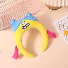 Load image into Gallery viewer, Creative Hairstyle Hair Hoop Funny Ugly Doll Hair Band Y2K Cartoon Soft Fleece Headband Washing Face Hair Holder Accessories

