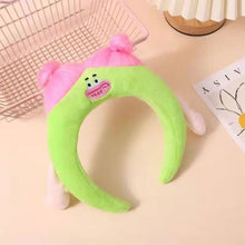 Load image into Gallery viewer, Creative Hairstyle Hair Hoop Funny Ugly Doll Hair Band Y2K Cartoon Soft Fleece Headband Washing Face Hair Holder Accessories

