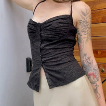 Load image into Gallery viewer, Sweet Girls Hollowed White Black Soft Fabric Tank 2024 Summer Fashion Ladies Solid Color Sleeveless Slim Lace Women Chic Crop Top
