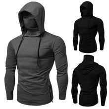 Load image into Gallery viewer, New Men Fitness Large Mask Tracksuit Running Sport Hoodie Gym Joggers Cycling Outdoor Workout Training Shirts Long Sleeve Hoodies With Mask Sweatshirt
