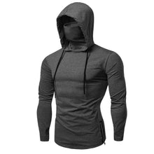 Load image into Gallery viewer, New Men Fitness Large Mask Tracksuit Running Sport Hoodie Gym Joggers Cycling Outdoor Workout Training Shirts Long Sleeve Hoodies With Mask Sweatshirt

