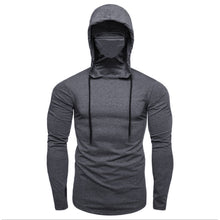 Load image into Gallery viewer, New Men Fitness Large Mask Tracksuit Running Sport Hoodie Gym Joggers Cycling Outdoor Workout Training Shirts Long Sleeve Hoodies With Mask Sweatshirt
