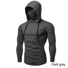 Load image into Gallery viewer, New Men Fitness Large Mask Tracksuit Running Sport Hoodie Gym Joggers Cycling Outdoor Workout Training Shirts Long Sleeve Hoodies With Mask Sweatshirt
