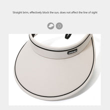Load image into Gallery viewer, Women Summer Sun Hat Wide Brim Empty Top Ponytail Cap Beach UV Protection Outdoor Sunscreen Visors Folding Sunshade Girl Bonnet
