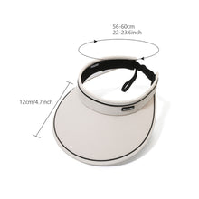 Load image into Gallery viewer, Women Summer Sun Hat Wide Brim Empty Top Ponytail Cap Beach UV Protection Outdoor Sunscreen Visors Folding Sunshade Girl Bonnet
