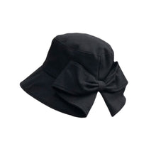 Load image into Gallery viewer, Sun Hat Big Black White Pink Khaki Bow Summer Hats For Women Foldable Straw Beach Panama Hat Visor Bow Tie Beach Hat Bucket Cap
