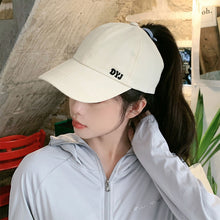 Load image into Gallery viewer, Summer Half Empty Top Hat Women Cotton Adjustable Visor UV Protection Solid Color Sports Caps Sunscreen Hiking Cap
