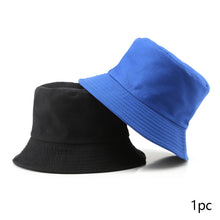 Load image into Gallery viewer, Summer New Cotton TwoSided Fisherman Hats Solid Color Bucket Hat Unisex Cap Sun Hats Outdoor Hat Panama Hat Sun Cap
