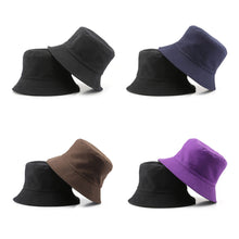 Load image into Gallery viewer, Summer New Cotton TwoSided Fisherman Hats Solid Color Bucket Hat Unisex Cap Sun Hats Outdoor Hat Panama Hat Sun Cap
