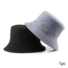 Load image into Gallery viewer, Summer New Cotton TwoSided Fisherman Hats Solid Color Bucket Hat Unisex Cap Sun Hats Outdoor Hat Panama Hat Sun Cap
