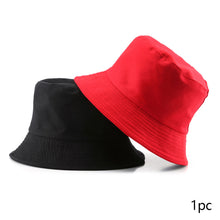 Load image into Gallery viewer, Summer New Cotton TwoSided Fisherman Hats Solid Color Bucket Hat Unisex Cap Sun Hats Outdoor Hat Panama Hat Sun Cap
