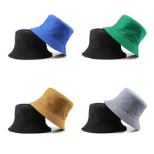 Load image into Gallery viewer, Summer New Cotton TwoSided Fisherman Hats Solid Color Bucket Hat Unisex Cap Sun Hats Outdoor Hat Panama Hat Sun Cap
