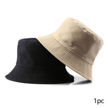 Load image into Gallery viewer, Summer New Cotton TwoSided Fisherman Hats Solid Color Bucket Hat Unisex Cap Sun Hats Outdoor Hat Panama Hat Sun Cap
