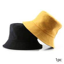 Load image into Gallery viewer, Summer New Cotton TwoSided Fisherman Hats Solid Color Bucket Hat Unisex Cap Sun Hats Outdoor Hat Panama Hat Sun Cap
