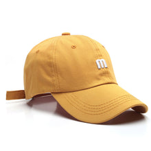 Load image into Gallery viewer, Adjustable Hat M letter Embroidery Peaked Cap Casual Outdoor Plain Baseball Unisex Cap Baseball Basic Cap Solid Color Cotton Sunhat
