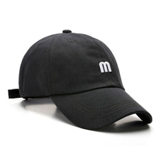 Load image into Gallery viewer, Adjustable Hat M letter Embroidery Peaked Cap Casual Outdoor Plain Baseball Unisex Cap Baseball Basic Cap Solid Color Cotton Sunhat
