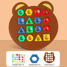Load image into Gallery viewer, Cute Bear Children Geometric Shape Color Matching 3d Puzzle Baby Montessori Learning Board Game For Children Gift
