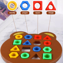 Load image into Gallery viewer, Cute Bear Children Geometric Shape Color Matching 3d Puzzle Baby Montessori Learning Board Game For Children Gift
