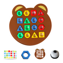 Load image into Gallery viewer, Cute Bear Children Geometric Shape Color Matching 3d Puzzle Baby Montessori Learning Board Game For Children Gift
