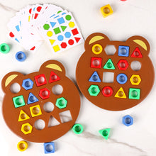 Load image into Gallery viewer, Cute Bear Children Geometric Shape Color Matching 3d Puzzle Baby Montessori Learning Board Game For Children Gift
