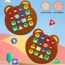 Load image into Gallery viewer, Cute Bear Children Geometric Shape Color Matching 3d Puzzle Baby Montessori Learning Board Game For Children Gift
